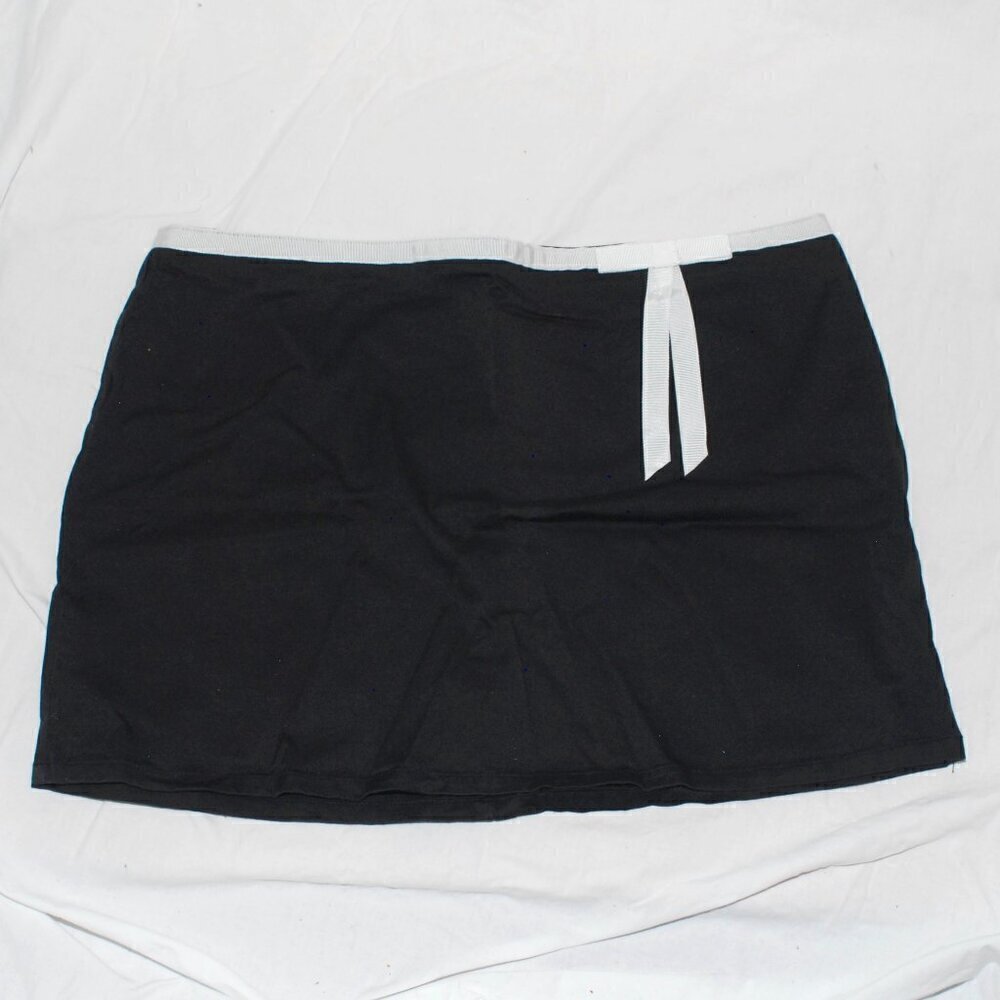 36” Waist Black Mini EUC Xhilaration Womens Khaki Skirt White Accent Bow